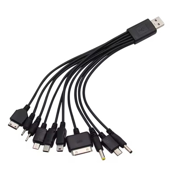 Other - Universal USB To Multi Plug Cell Phone & Device Charger Cable 10 to 1 USB Cable